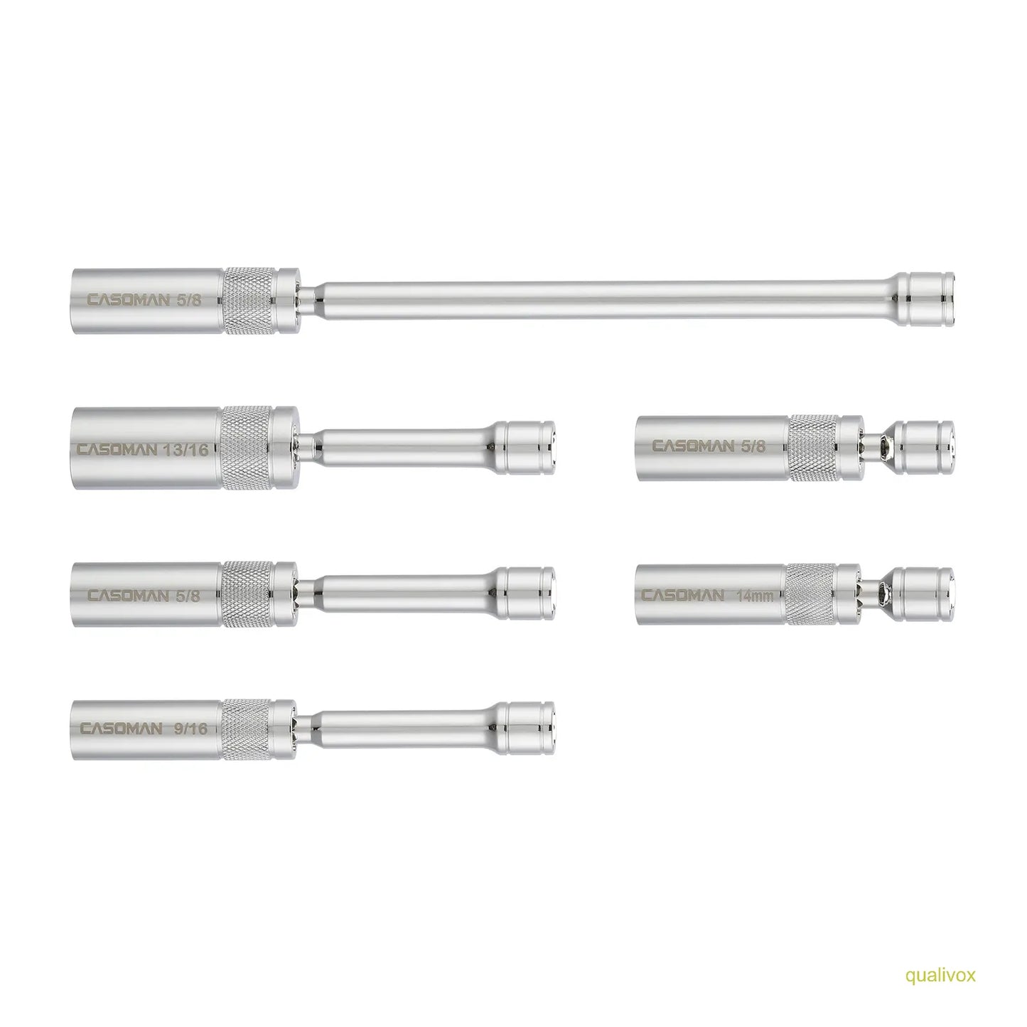 6PCS 3/8-Inch Drive Magnetic Swivel Spark Plug Socket Set