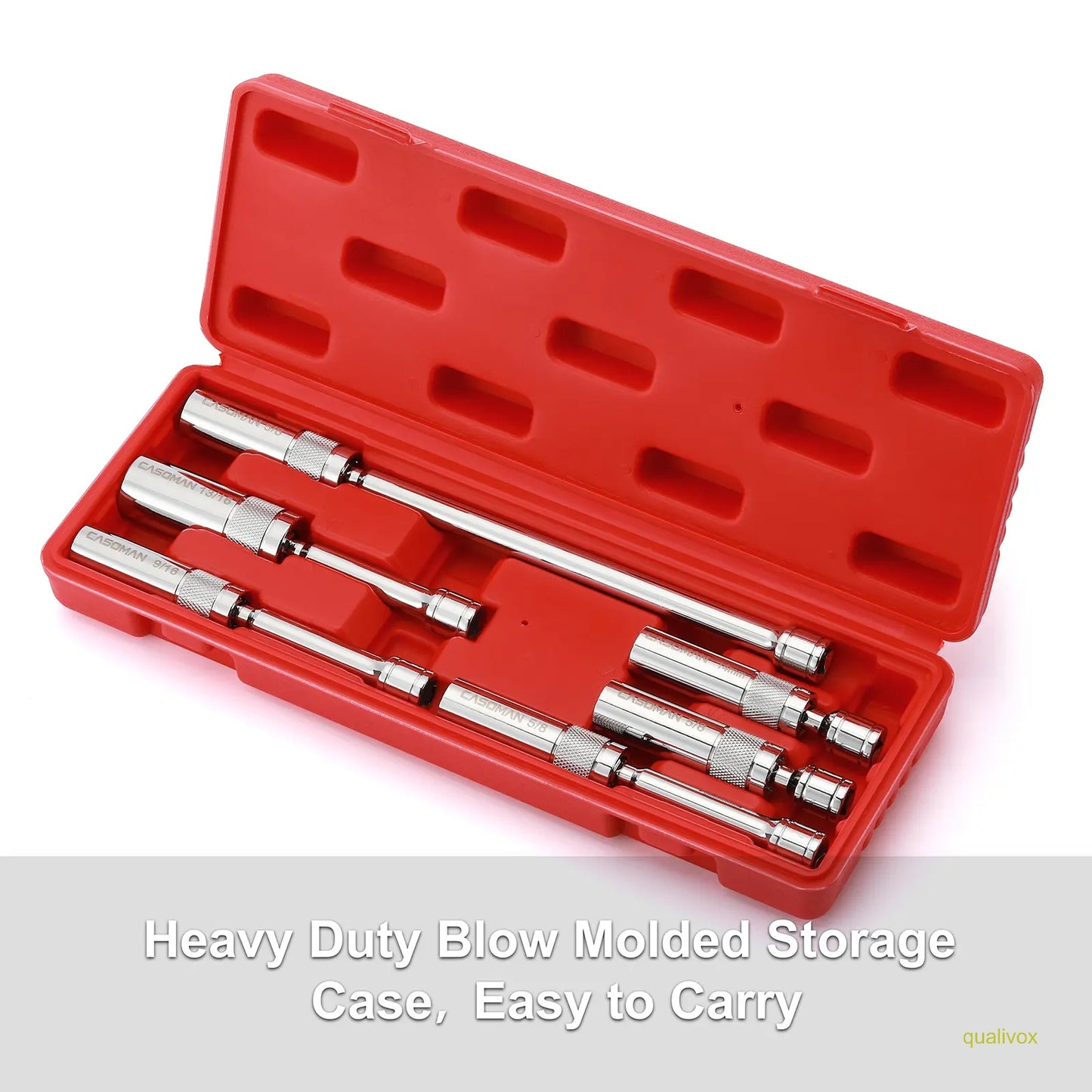 6PCS 3/8-Inch Drive Magnetic Swivel Spark Plug Socket Set