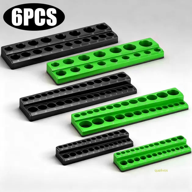 Magnetic Socket Organizer, 6 Piece Socket Holder Kit
